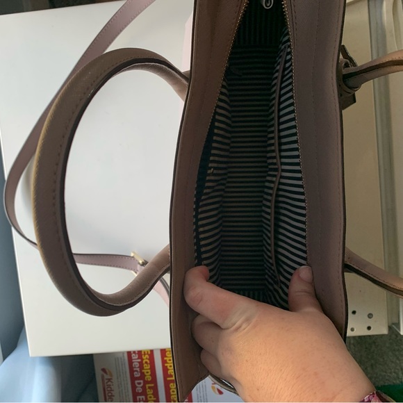 kate spade two toned leather satchel - Picture 2 of 3